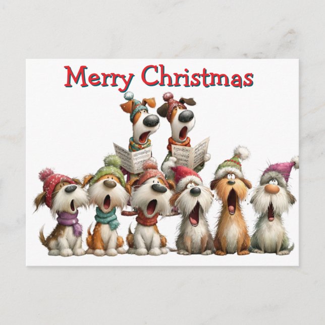 Postal Villancistas Caninos de Navidad (Anverso)