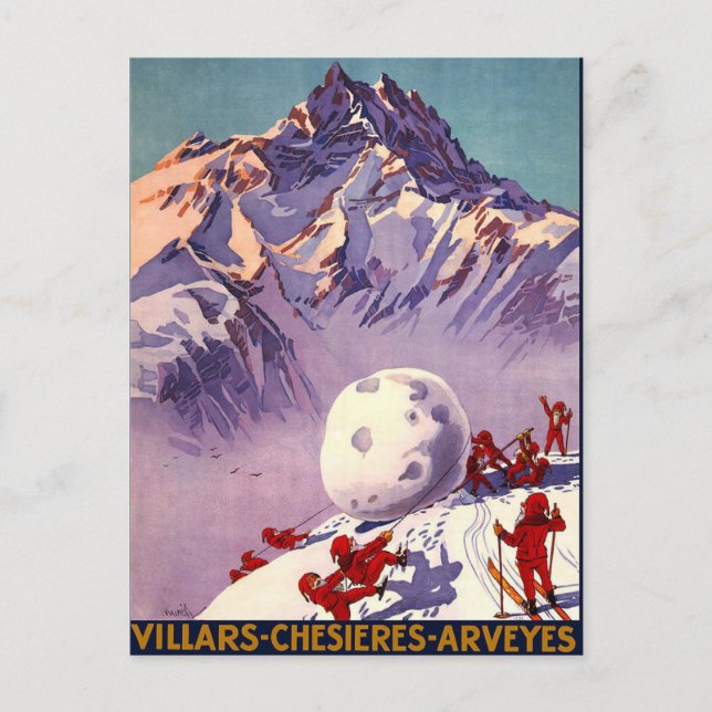 Postal Villars Chesieres Arveyes (Anverso)