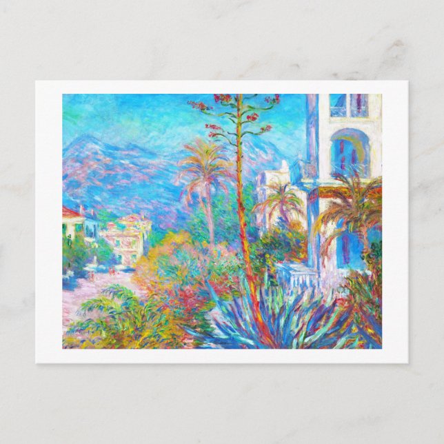 Postal Villas de Bordighera Claude Monet (Anverso)