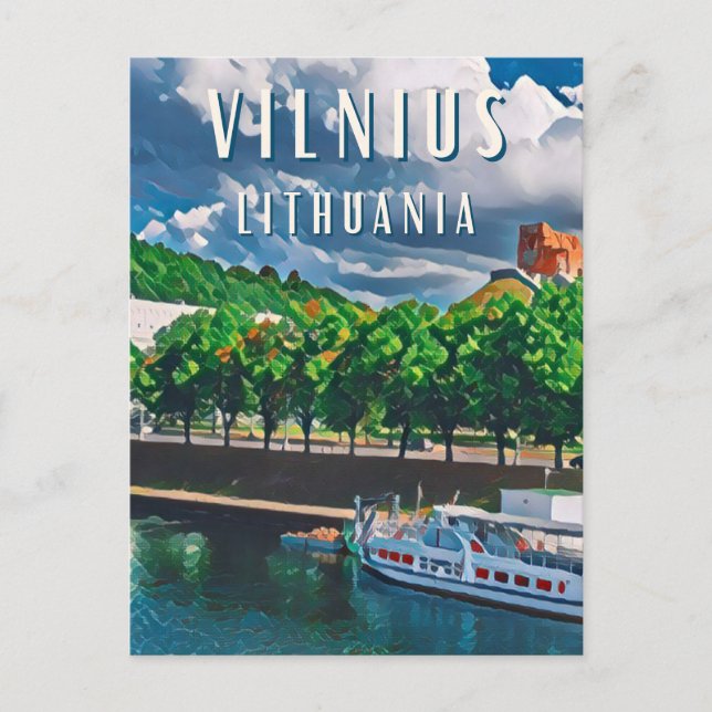 Postal Vilnius, la perle de la Lituanie (Anverso)