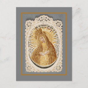 Postal Vilnius Madonna en la oración ... arte fino