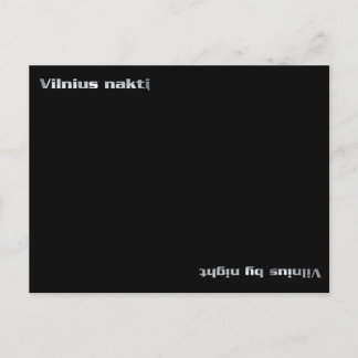 Postal Vilnius por la noche / Vilnius naktæ
