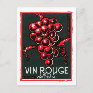 Postal Vin Rouge De Table Wine LabelEurope