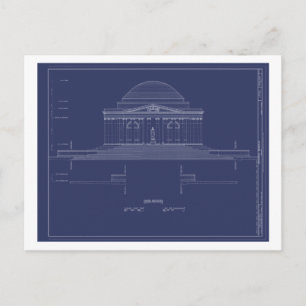 Postal Viñage Jefferson Monument Blueprints