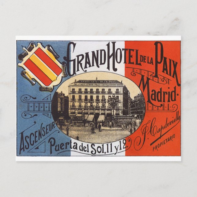 Postal Viñage Madrid (Anverso)