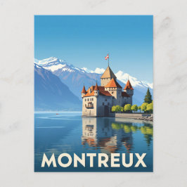 Postal Viñage Montreux Suiza