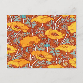 Postal Viñage Poppy ~ Postcard