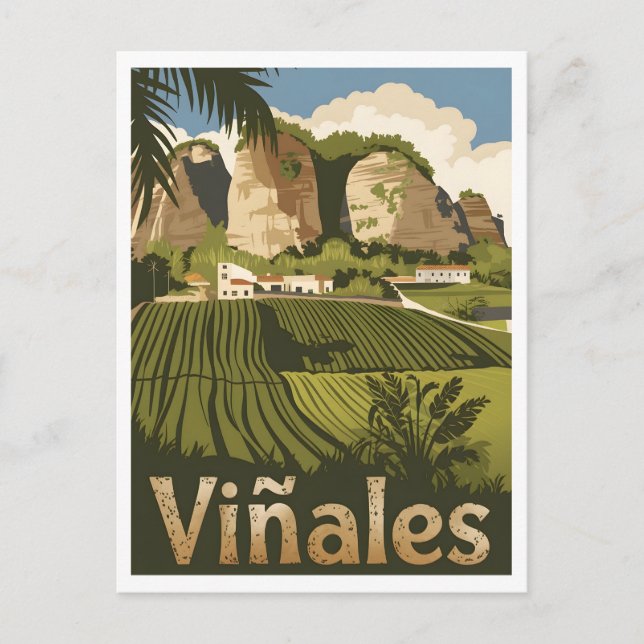 Postal Viñales Cuba Vintage (Anverso)