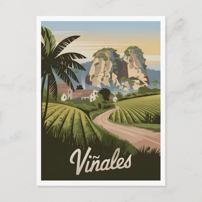 Postal Viñales Cuba Vintage (Anverso)