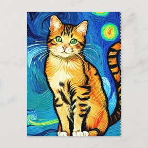 postal Vincent Cat Gogh