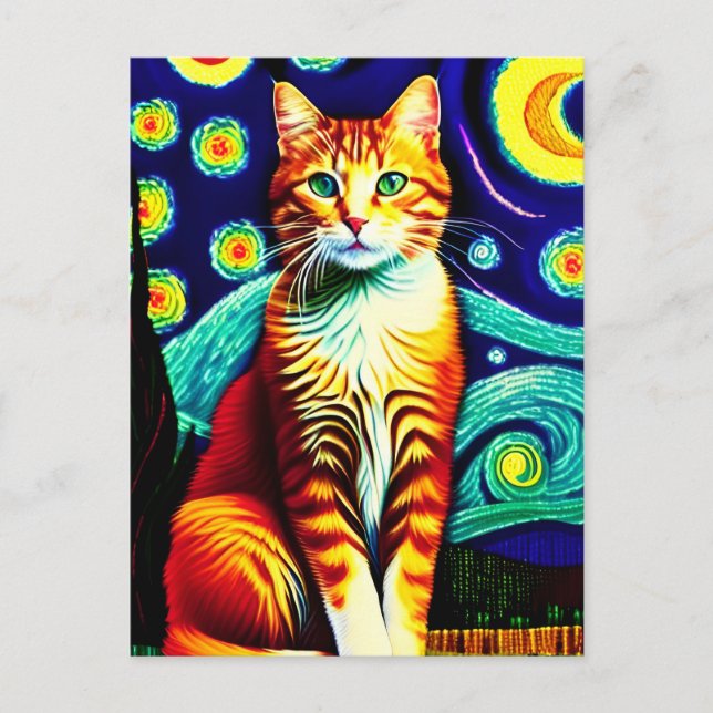 postal Vincent Cat Gogh (Anverso)