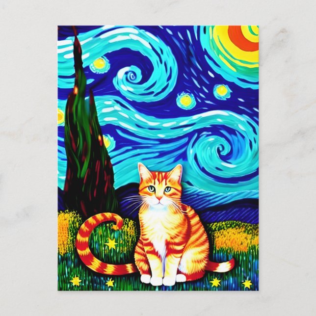 postal Vincent Cat Gogh (Anverso)