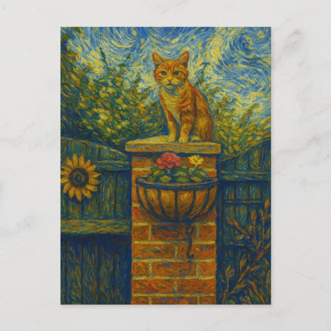 postal Vincent Cat Gogh (Anverso)