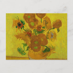 Postal Vincent Van Gogh 15 girasoles Pintura