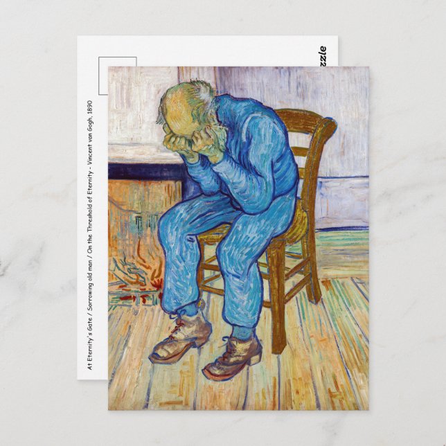 Postal Vincent van Gogh - A la puerta de la eternidad (Anverso / Reverso)