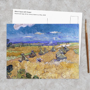 Postal Vincent van Gogh - Almiares con segadores