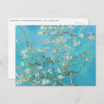 Postal Vincent van Gogh - Almond Blossom<br><div class="desc">Florecimiento de almendras / Ramas con flores de almendra - Vincent van Gogh,  aceite sobre lienzo,  1890</div>