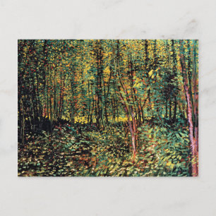 Postal Vincent Van Gogh - Árboles y sotobosque Arte Fino