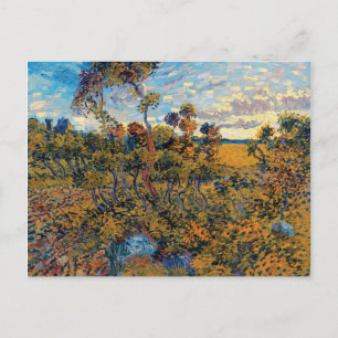 Postal Vincent Van Gogh - Atardecer en Montmajour Arte Fi