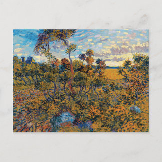 Postal Vincent Van Gogh - Atardecer en Montmajour Arte Fi