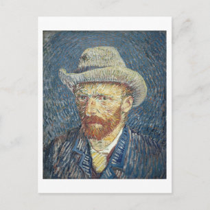 Postal Vincent van Gogh   Autoretrato con Gorra Felt