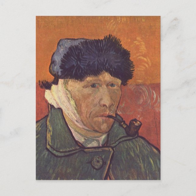 Postal Vincent Van Gogh - Autoretrato con Oreja Bandida (Anverso)