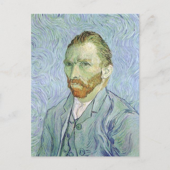 Postal Vincent van Gogh - Autoretrato Van Gogh en azul (Anverso)