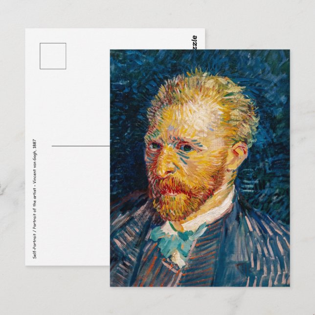 Postal Vincent Van Gogh - Autorretrato (Anverso / Reverso)
