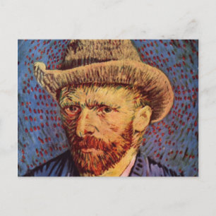 Postal Vincent Van Gogh - autorretrato con gorra