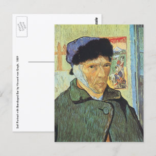 Postal Vincent van Gogh - Autorretrato con la oreja venda