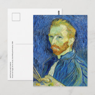 Postal Vincent van Gogh - Autorretrato con paleta