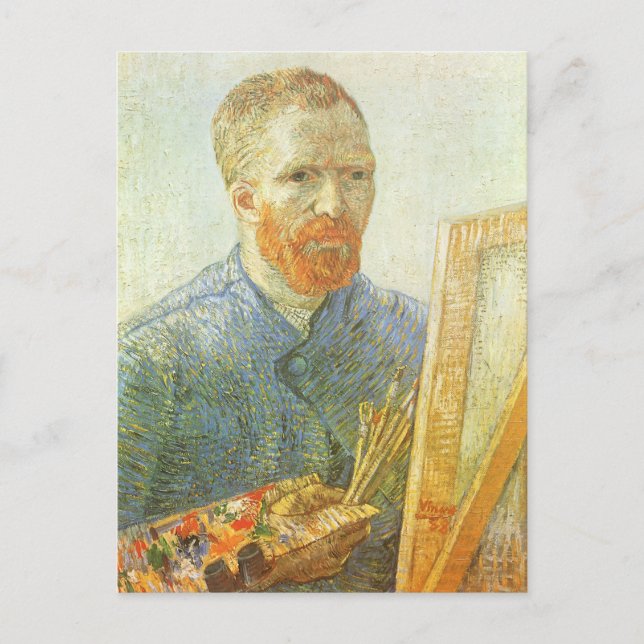 Postal Vincent van Gogh - Autorretrato frente a Easel (Anverso)