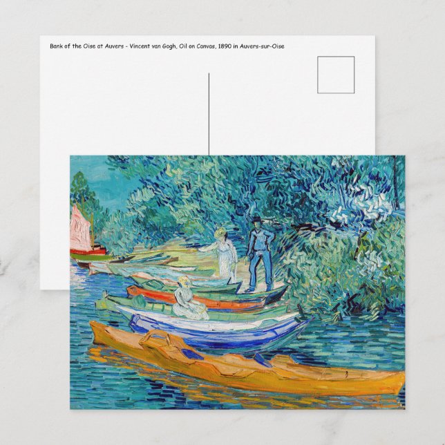 Postal Vincent van Gogh - Banco del Oise en Auvers (Anverso / Reverso)