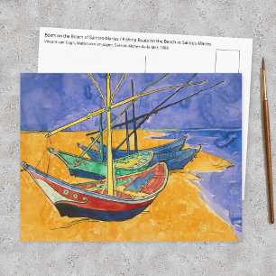 Postal Vincent van Gogh - Barcas de Pesca en la Playa