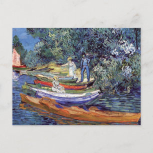 Postal Vincent Van Gogh - Barcas de remo en las orillas d