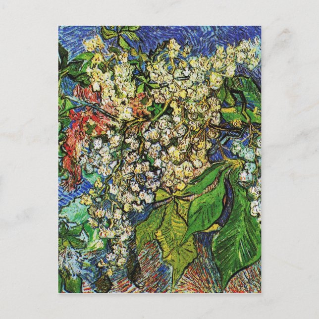 Postal Vincent van Gogh-Blooming Chestnut (Anverso)