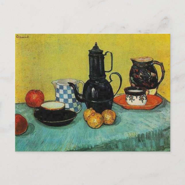 Postal Vincent van Gogh Blue Enamel Coffee Pot (Anverso)