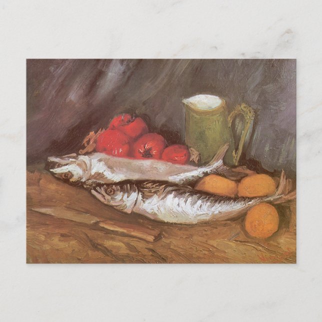 Postal Vincent van Gogh - Caballas, Lemones y Tomates (Anverso)