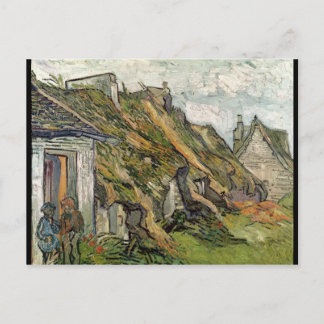 Postal Vincent van Gogh | Cabañas de paja en el Chaponval