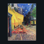 Postal Vincent van Gogh - "Café Terrace at Night"<br><div class="desc">Vincent van Gogh - 'Café Terrace at Night',  watch,  muñeca,  cafe,  terraza,  van,  gogh,  vincent,  restaurant,  street,  stars,  vangogh,  personalizado,  van gogh,  vincent,  vincent van gogh,  vincent gogh,  vincent gogh,  art,  impresionista,  impresionista,  dutch,  francés,  francia,  holanda,  neerlandia,  europa,  europe,  pintura,  art ilustracion, imprimir</div>