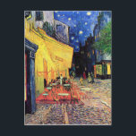 Postal Vincent van Gogh - "Café Terrace at Night"<br><div class="desc">Vincent van Gogh - 'Café Terrace at Night',  watch,  muñeca,  cafe,  terraza,  van,  gogh,  vincent,  restaurant,  street,  stars,  vangogh,  personalizado,  van gogh,  vincent,  vincent van gogh,  vincent gogh,  vincent gogh,  art,  impresionista,  impresionista,  dutch,  francés,  francia,  holanda,  neerlandia,  europa,  europe,  pintura,  art ilustracion, imprimir</div>