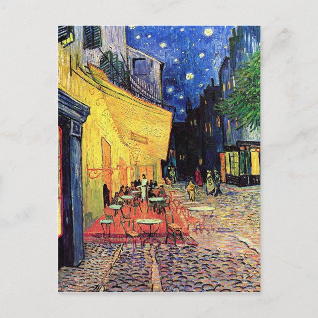 Postal Vincent van Gogh - "Café Terrace at Night" (Anverso)