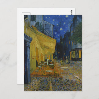 Postal Vincent Van Gogh Cafe Terrace Classic Painting