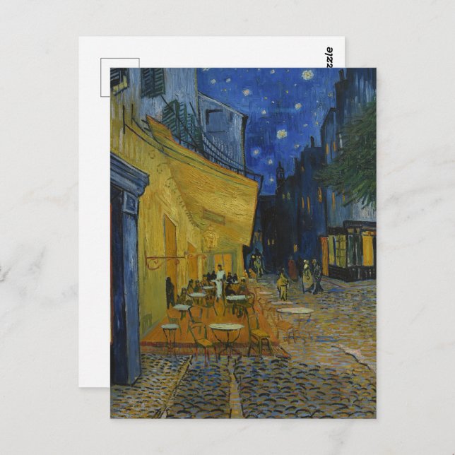 Postal Vincent Van Gogh Cafe Terrace Classic Painting (Anverso / Reverso)