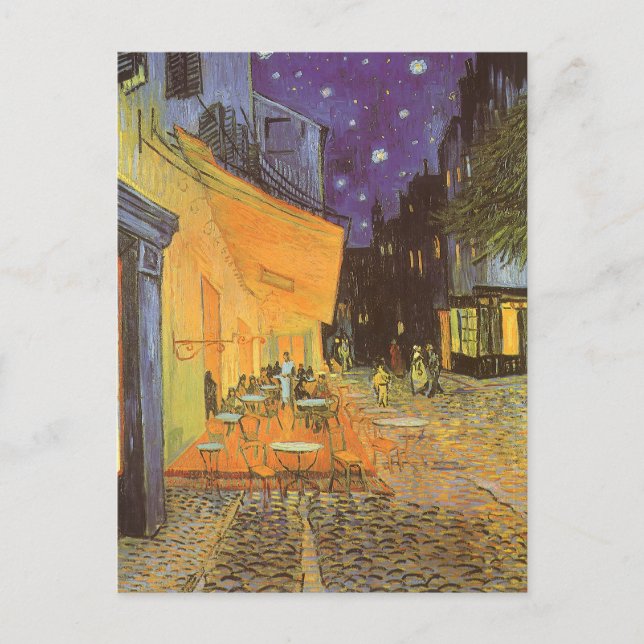 Postal Vincent van Gogh - Cafe Terrace de noche (Anverso)