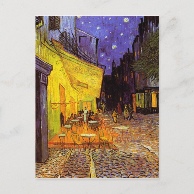 Postal Vincent Van Gogh Cafe Terrace En Bella Artes De No (Anverso)