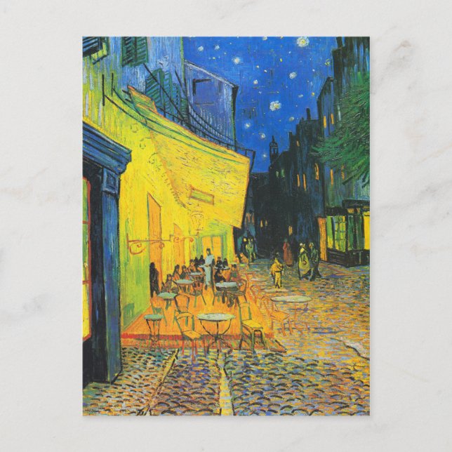 Postal Vincent Van Gogh Cafe Terrace En Bella Artes De No (Anverso)