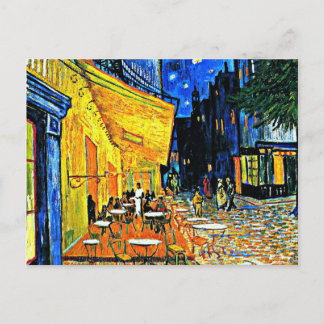 Postal Vincent Van Gogh - Cafe Terrace Post Card Card