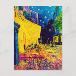 Postal Vincent Van Gogh - Cafetería Con Arte Pop De Noche