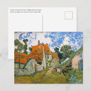 Postal Vincent van Gogh - Calle en Auvers-sur-Oise